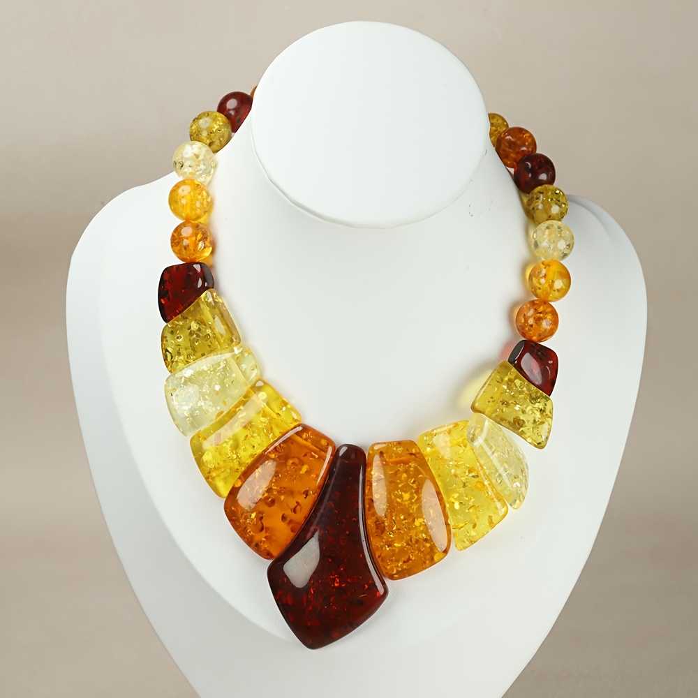 Bohemian Style Retro Gradual Change Tower Necklace
